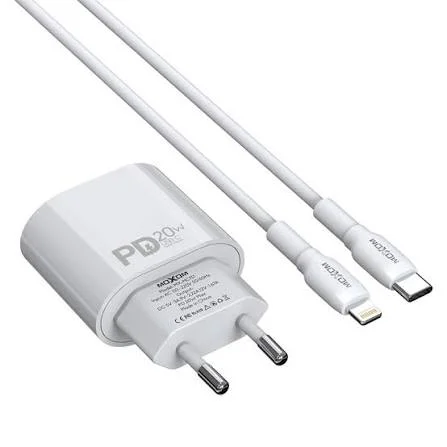 Chargeur Secteur MOXOM MX-HC155 PD 20W avec Câble — image 3