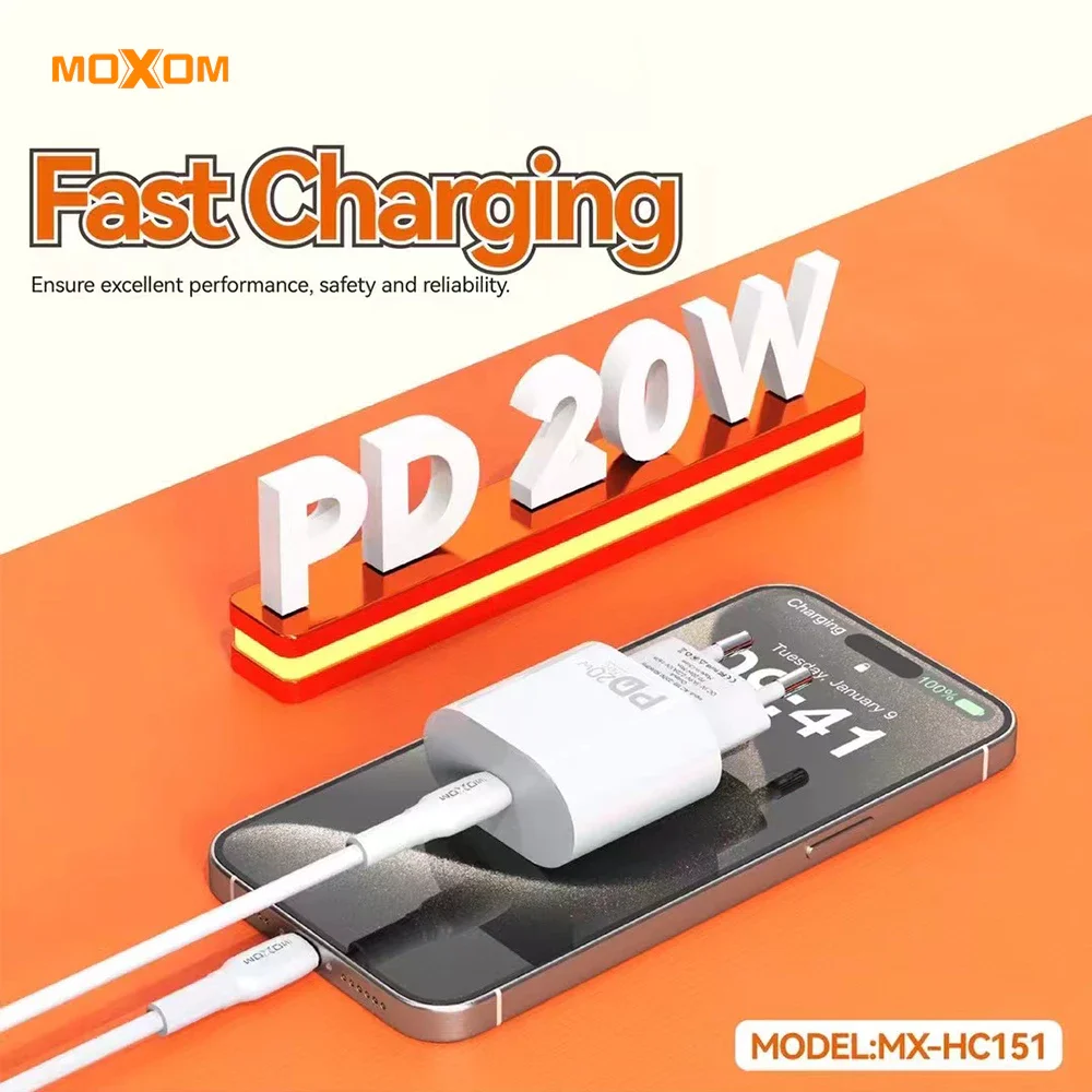Chargeur Secteur MOXOM MX-HC155 PD 20W avec Câble — image 5
